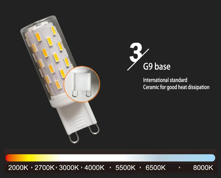 Cool White 6000K G9 Bi Pin Bulbs LED Home Bulbs