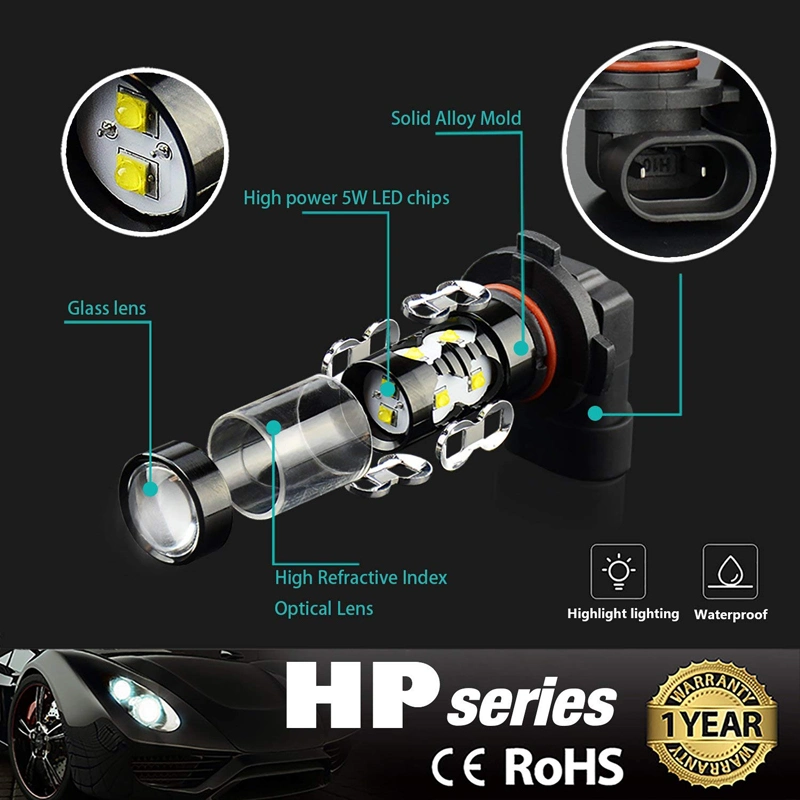 High Power LED Fog Light 9005 Hb3 Bulbs for Car DRL or Fog Lamp Xenon White