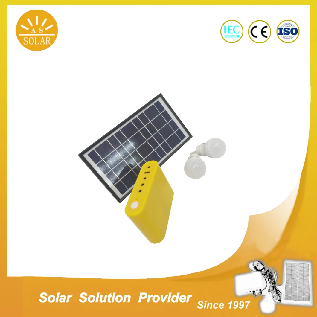 5W 10W Solar Home System with Phone Charger and LED Bulbs