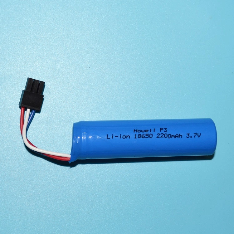 Emergency LED Bulb Battery 3.7V 18650 2200mAh Rechargeable Battery with PCM and Connector