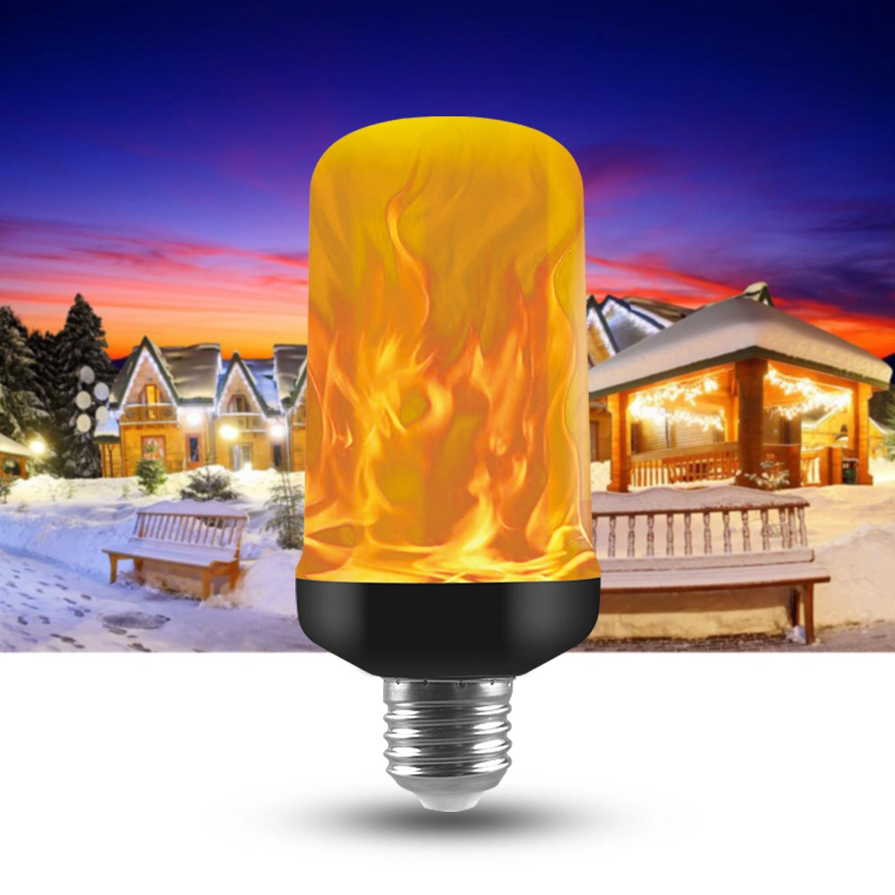 Model 7W E14 E27 E26 Bulb Flame Effect Fire Light Bulbs Flickering Emulation Decor LED Light