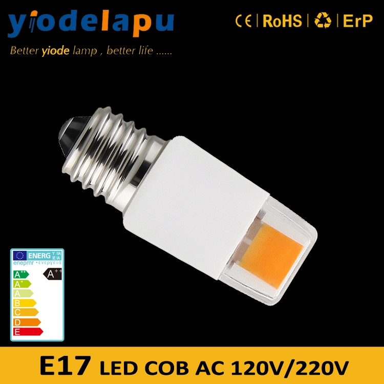 Small Clear PC 2W E17 LED Appliance Bulb Microwave