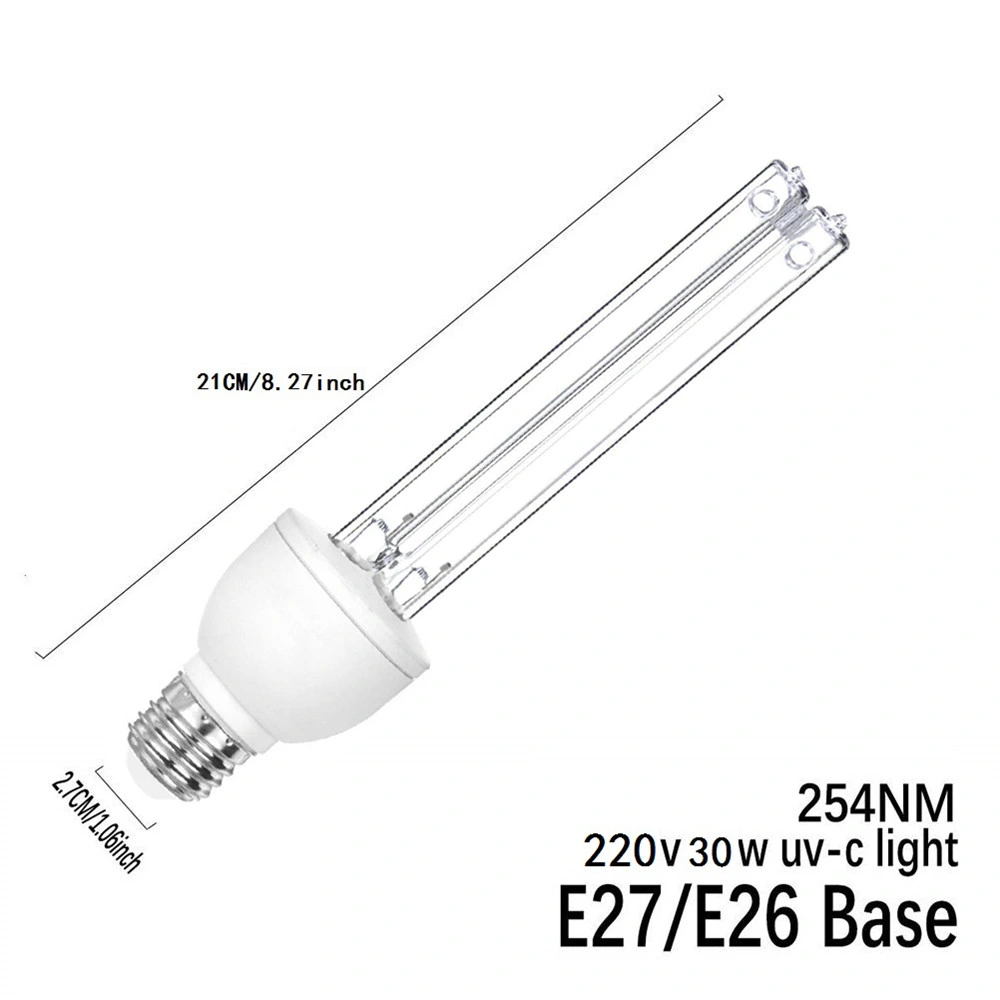 UV Germicidal Light Bulb 30 Wattage Self-Ballast E27 110V 220V Screw Socket Sterilization Bulb Lamp