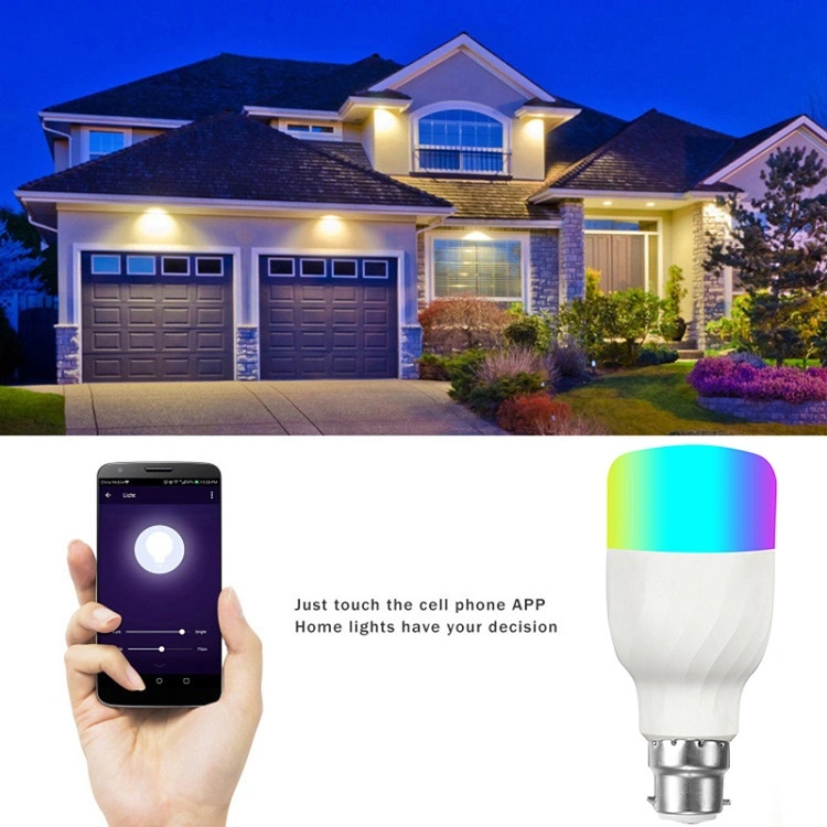 7W Smart LED Light Bulb WiFi 16 Million RGB Color Bluetooth Smart LED Bulb Work with Alexa Google