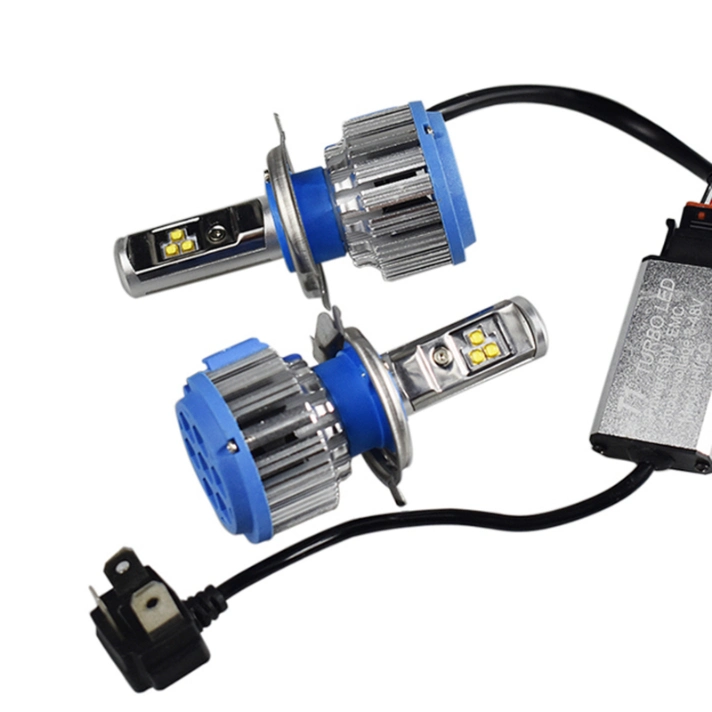 Auto Car Light Bulbs Turbo T1 LED H4 H7 H11 LED Light Headlight