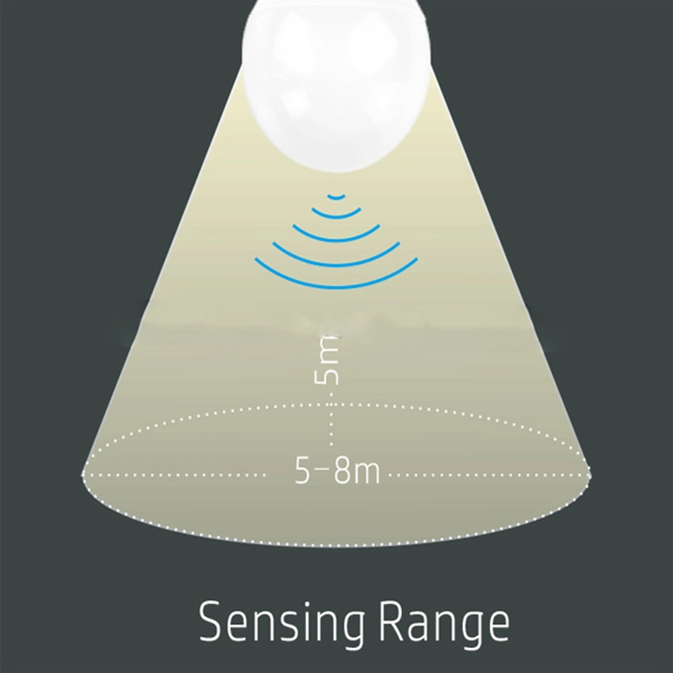 Hot Selling Microwave Motion Detective 6W 9W Smart Bulb LED Light, LED Intelligent Bulb Sensor