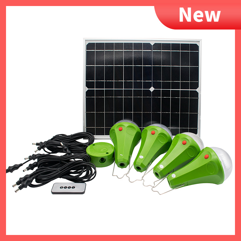 Home Outdoor Solar Energy Charging LED Bulbs Power Generation Lighting System Portable and Remote Control Lights