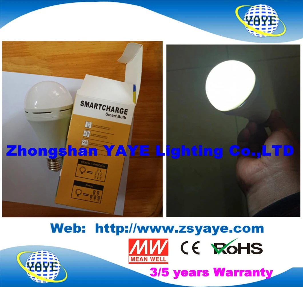 Yaye 18 Hot Sell E27/B22 Smart LED Emergency Light Bulb E27 Rechargeable LED Bulb with 5W/7W/9W/12W15W/18W