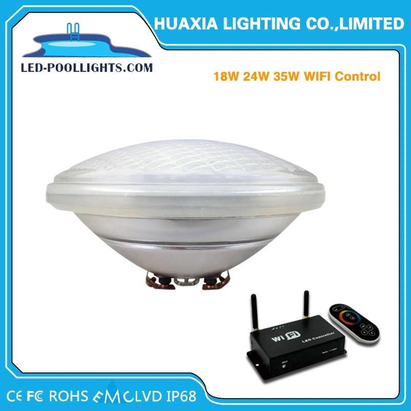 18W 12V PAR56 LED Bulb LED Underwater Pool Light with WiFi Control