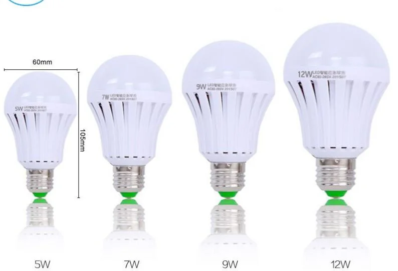 High Power 12 Volt 12W E27 B22 Base Emergency Rechargeable LED Bulb Rechargeable Bulb Light E27 Emergency Saving LED Lamp