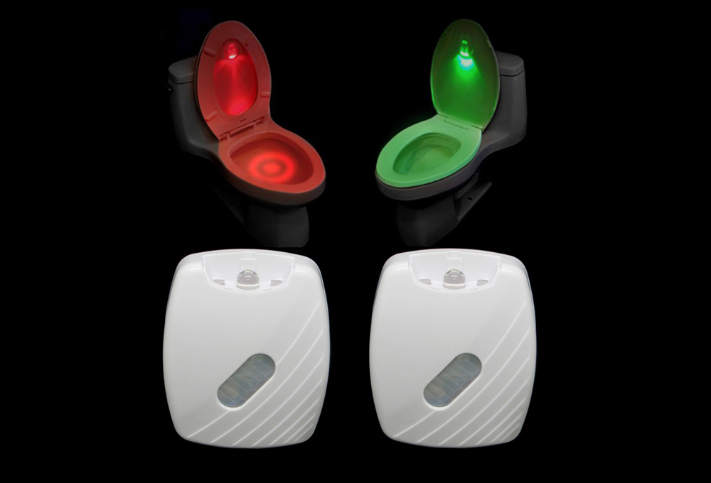 Practical Night Light LED Toilet Seat Light Detection Night Light Red Green Toilet Light