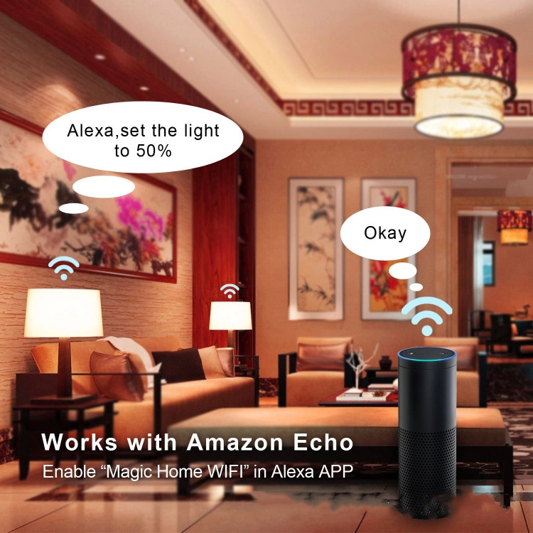 7W 9W Google Assistant Alexa RGB Multicolor WiFi Remote E26 E27 LED Smart Bulb