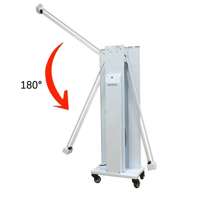 150W/300W Mobile UV Germicidal Lamp Ozone Double UVC Light Bulb Trolley with Remote Control Timing for Home Use