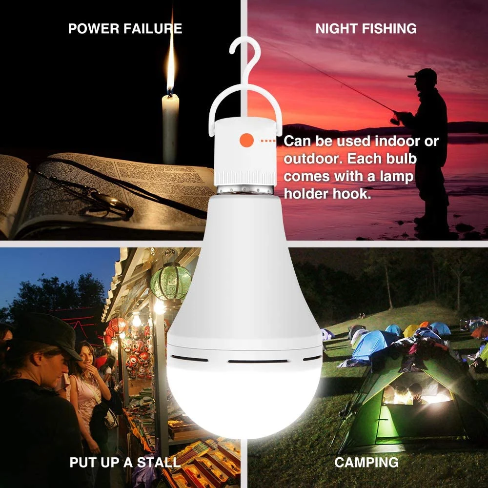 Auto Charging LED Emergency Light 5W 7W 9W 12W Rechargeable Bulb
