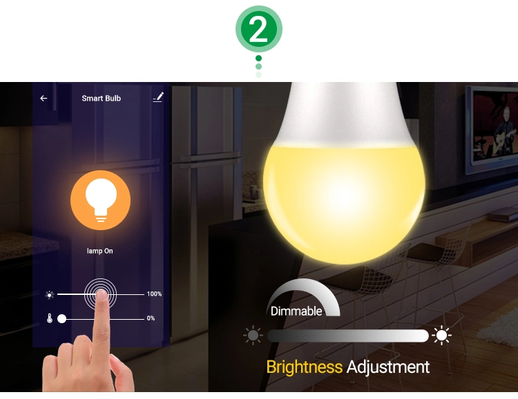 Smart LED Tuya Bulb Light A60 10W 1100lm WiFi APP Control Work with Alexa Google Home Color Changing LED Bulb