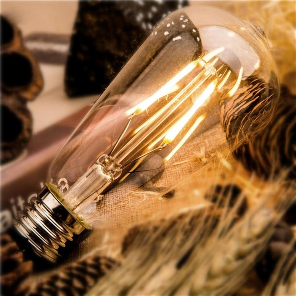St64 LED Filament Bulb 12W Vintage LED Light Bulb Clear Glass LED Edison Bulb