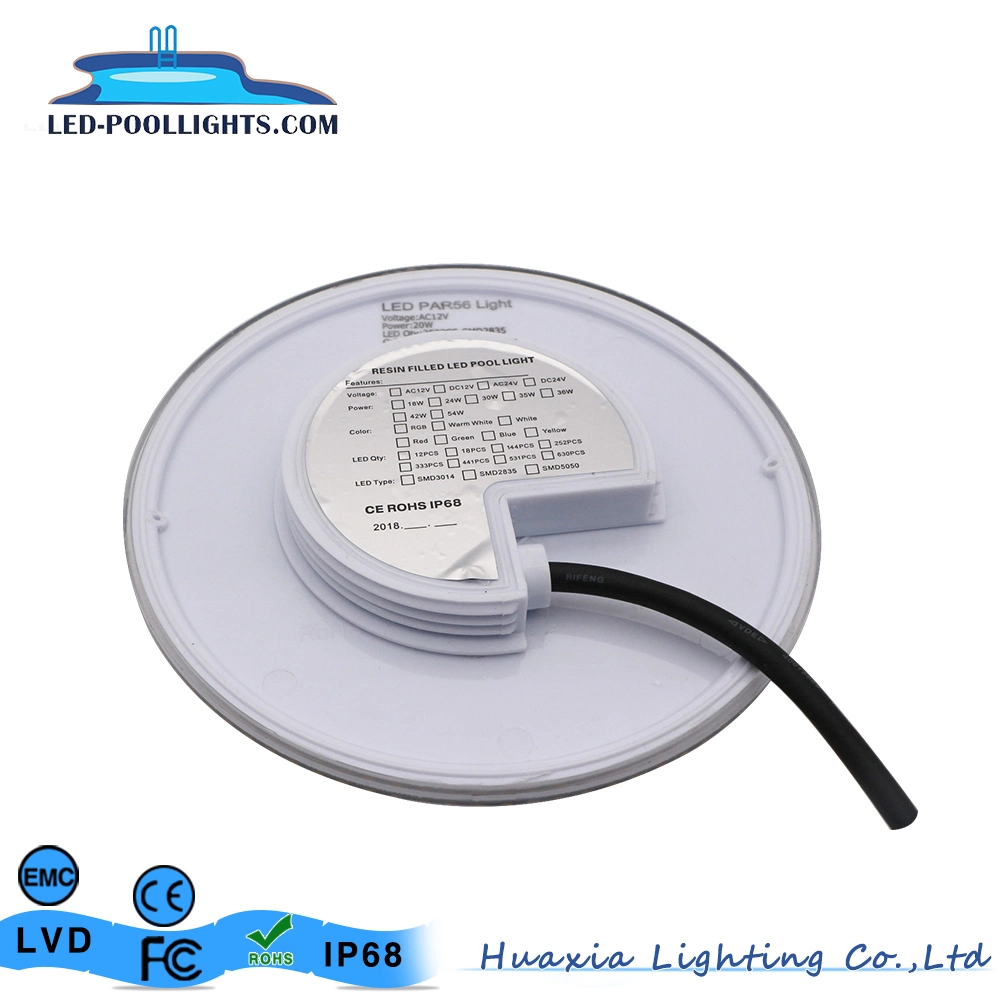 IP68 Resin Filled Ultra Thin PAR56 LED Pool Light Bulb Underwater Lights