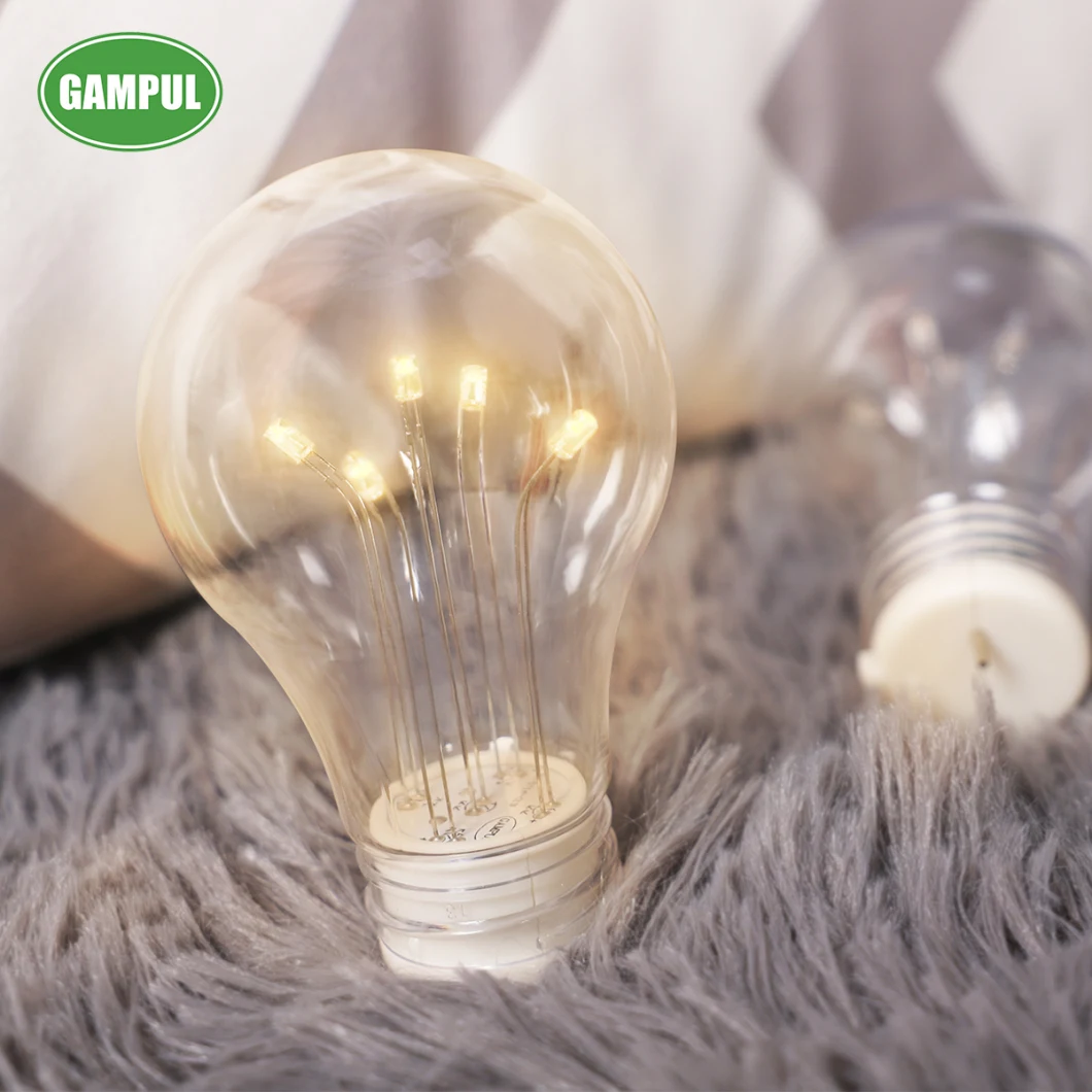 China Direct Supply A19 Energy Saving Clear Filament Vintage Style Warm White LED Bulb Lights