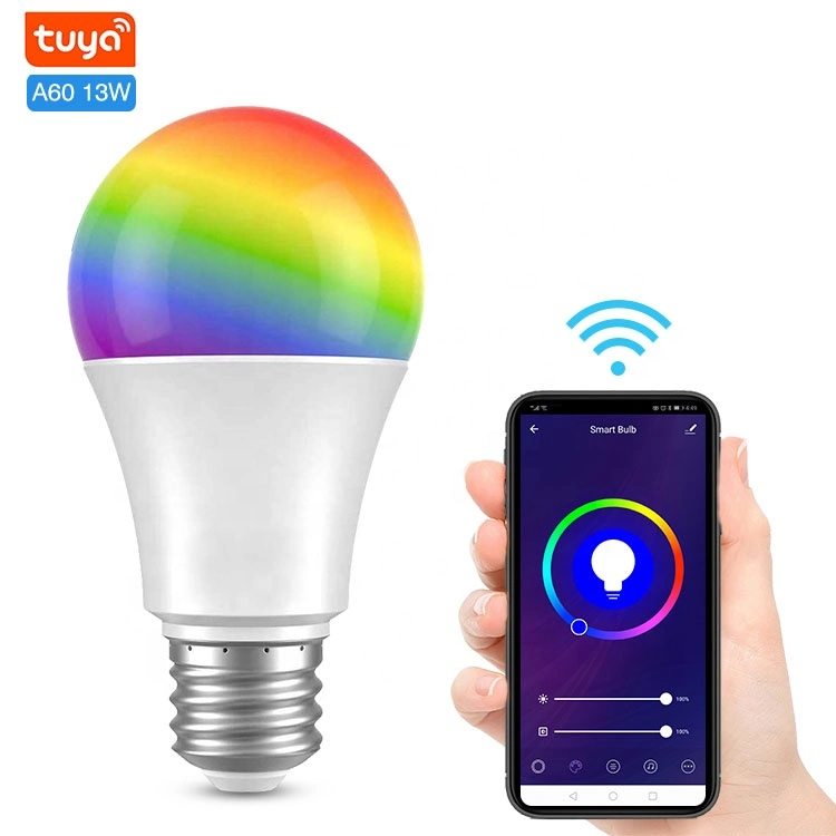 Smart LED Tuya Bulb Light A60 10W 1100lm WiFi APP Control Work with Alexa Google Home Color Changing LED Bulb