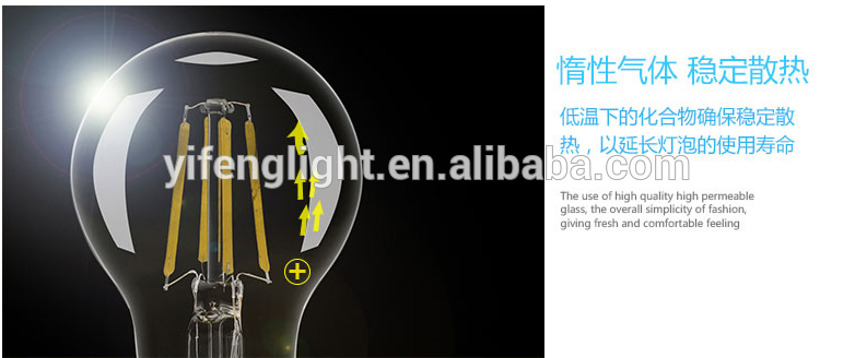 Hot LED Filament Light Lamp Clear Glass Shell LED Bulb