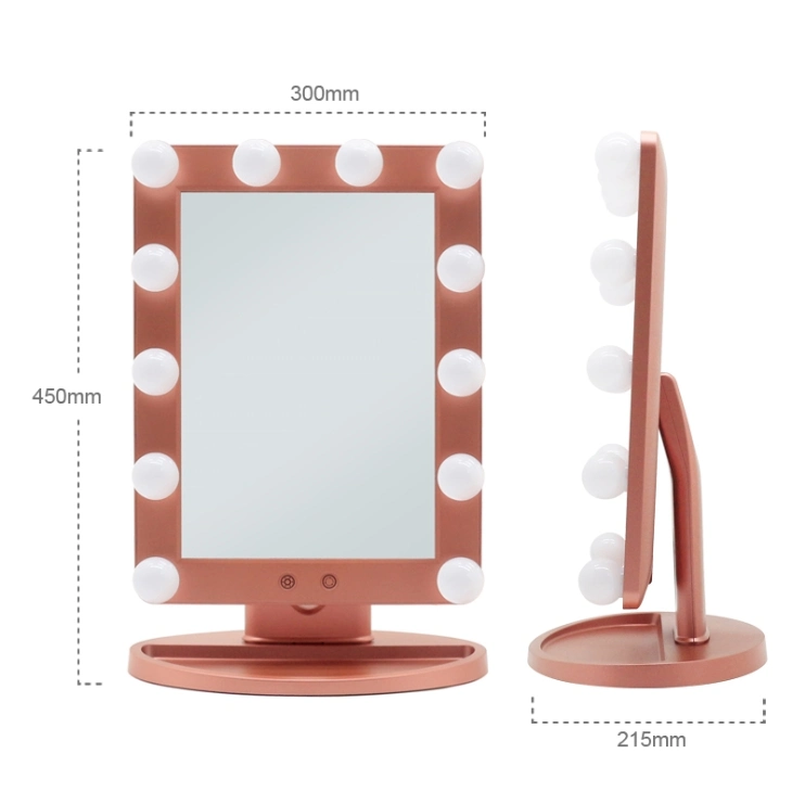 Hotel Hollywood Charging Lighted LED Clear Bulbs Makeup Mirror