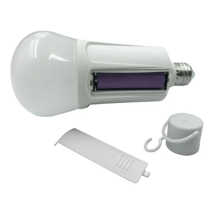 Lebekan E27 12W 15W 18W LED Bulb Saving Energy Rechargeable Emergency Light Bulb with Two Battery