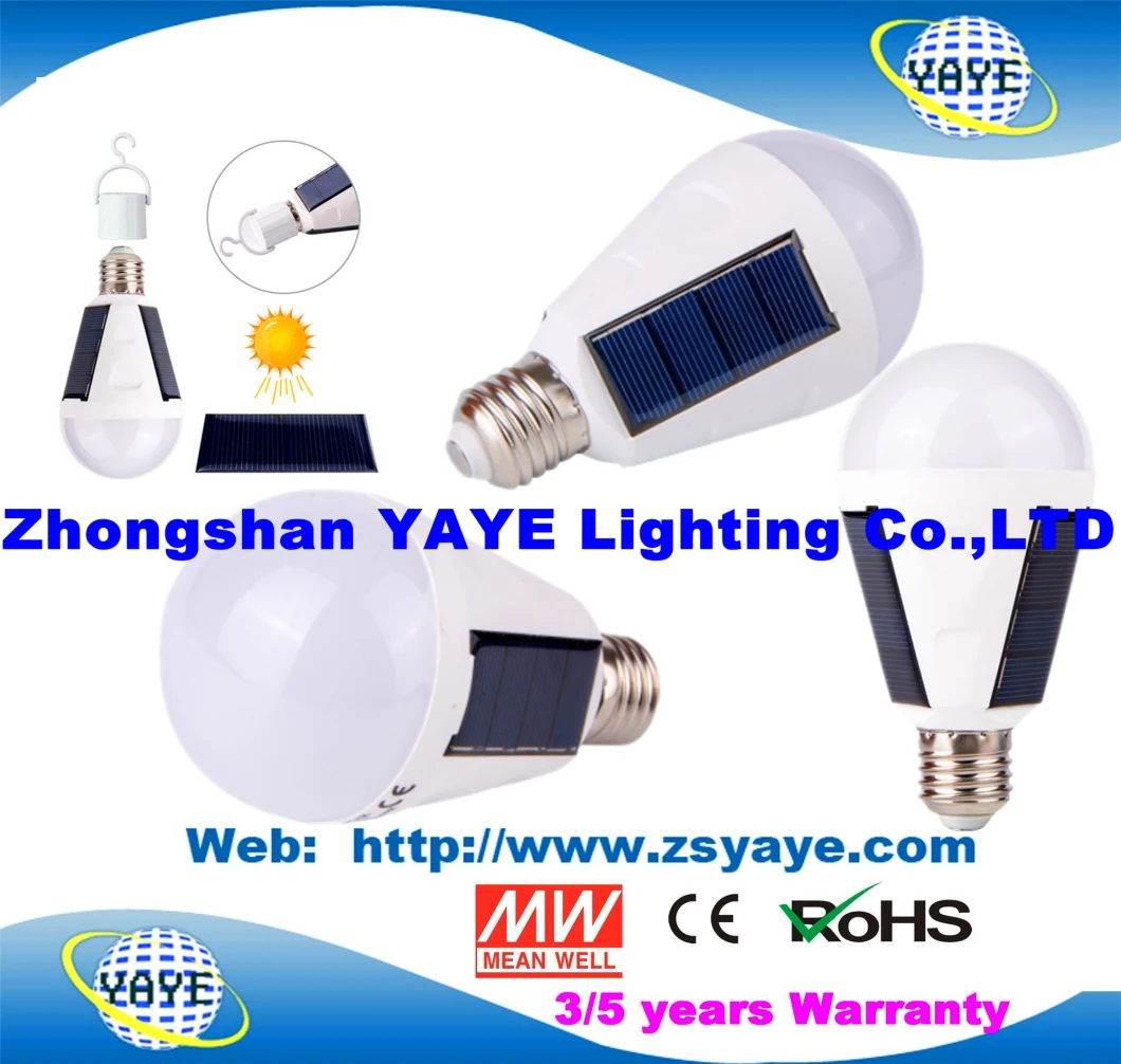 Yaye 18 Hot Sell Lithium Battery 110V/220V 7W/12W S Energy Saving Lamp LED Intelligent Emergency Rechargeable Back up Smart E27/B22 Solar LED Bulb