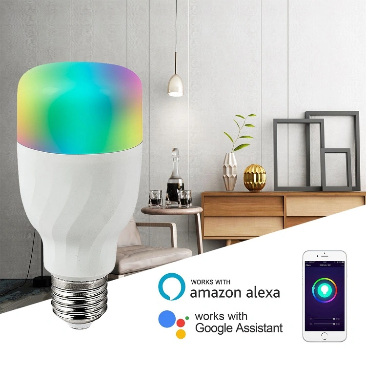 7W Smart LED Light Bulb WiFi RGB Color Bluetooth Smart LED Bulb Work with Alexa Google