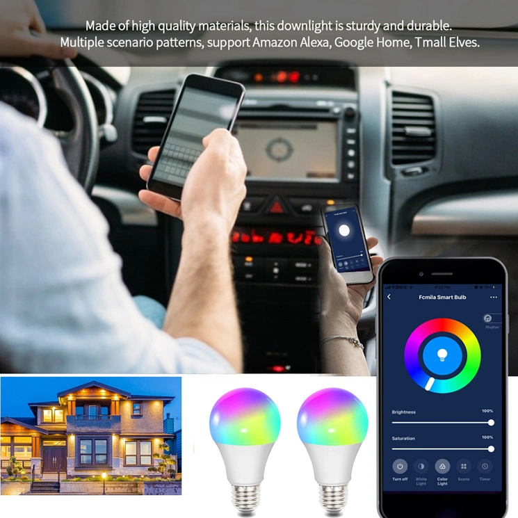 Smart WiFi Phone APP Voice Control LED Light Bulb RGB LED Bulb Lamp E27 LED Bulb Light Neon Lamps & Neon Lights LED Spot Light Dimmable LED Bulbs E27 & LED GU10
