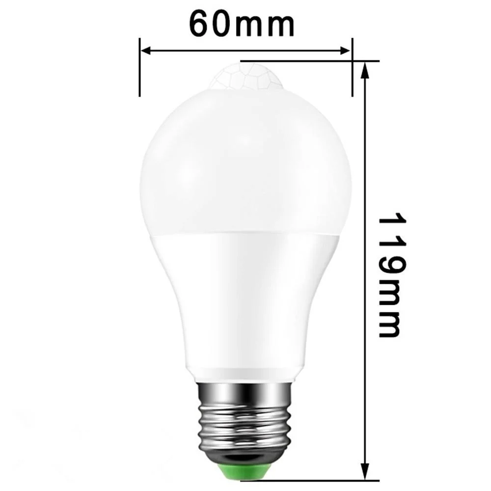 12W LED PIR Motion Sensor Lamp Smart LED Bulb Human Body Infrared Sensor Smart Light E27 Human Body Induction Bulb