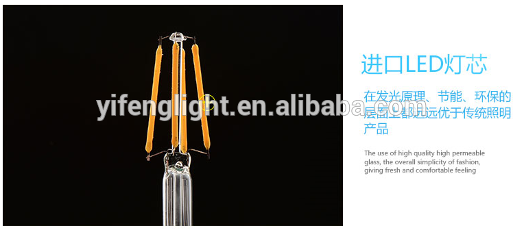 Hot LED Filament Light Lamp Clear Glass Shell LED Bulb