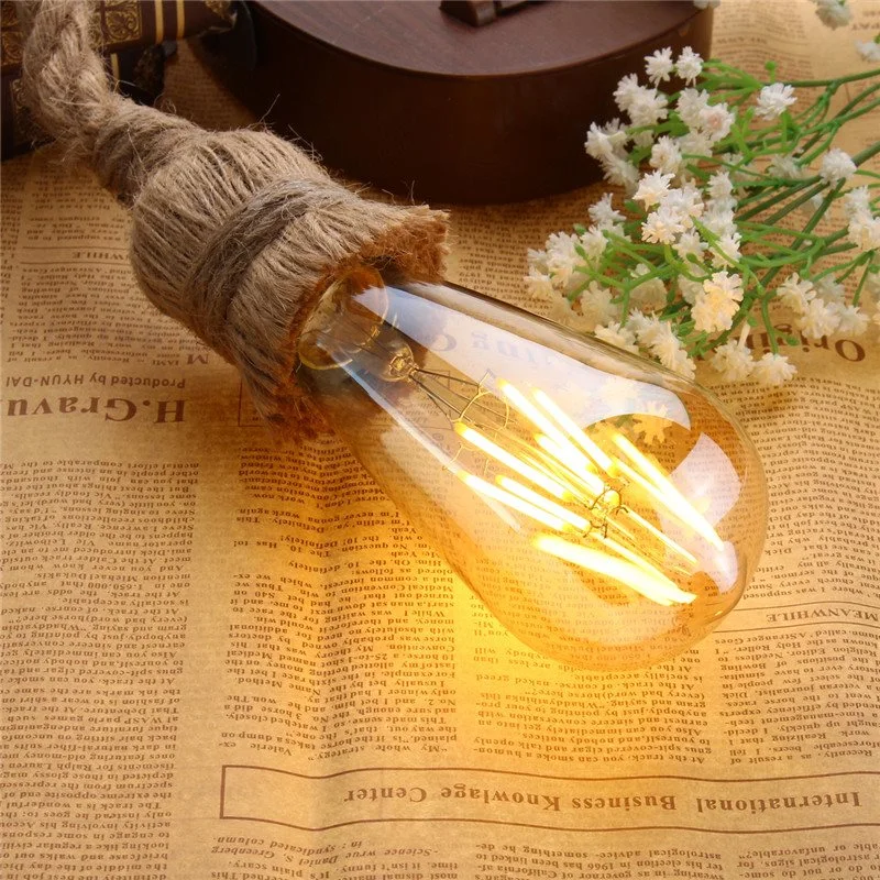Vintage Antique Edison Bulbs St64 E27 LED Filament Light Bulbs 8W