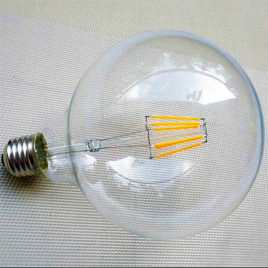 2017 Newest Design Edison LED Filament Bulb, LED G125 4W 6W 8W Dimmable LED Light Bulb