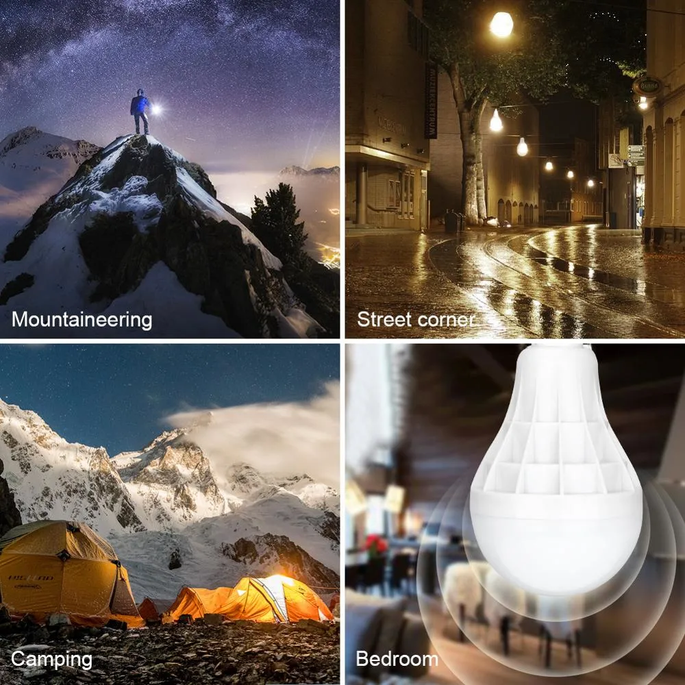 2020 New 30W Portable Handheld LED Bulbs Light Rechargeable Camping Tent Outdoor Light Bulbs Outdoor Emergency Bulb