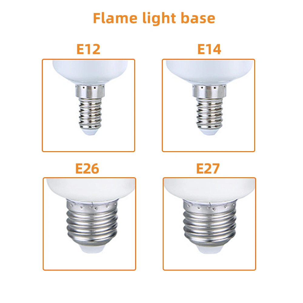 3W LED Flicker Flame Light Bulb Simulated Burning Fire Effect E26 E27 E14 E12
