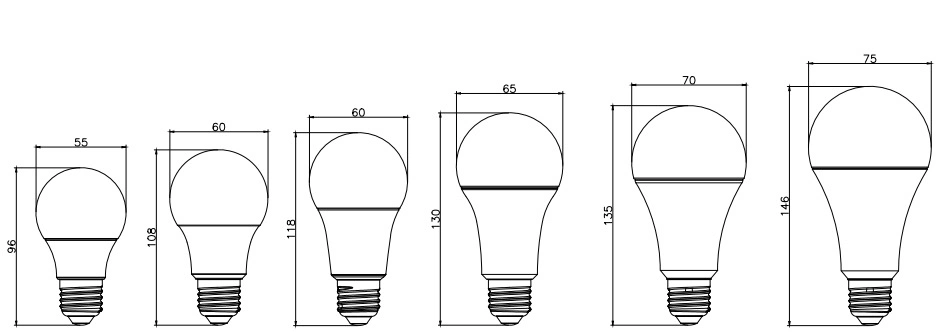 LED Bulb Lamp China Bulb A60 5W 7W 9W 12W E27 LED Bulb Lamp