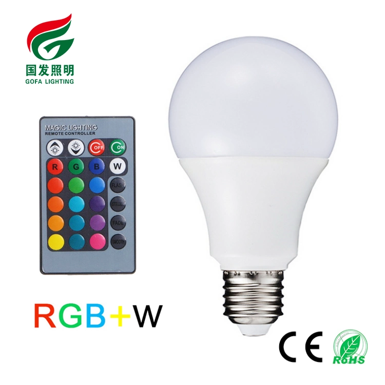 E27 B22 3W 5W 10W RGB+W Multicolor LED Lamp Light 16 Million Color Changing Bulb + Remote Control LED RGB Bulb