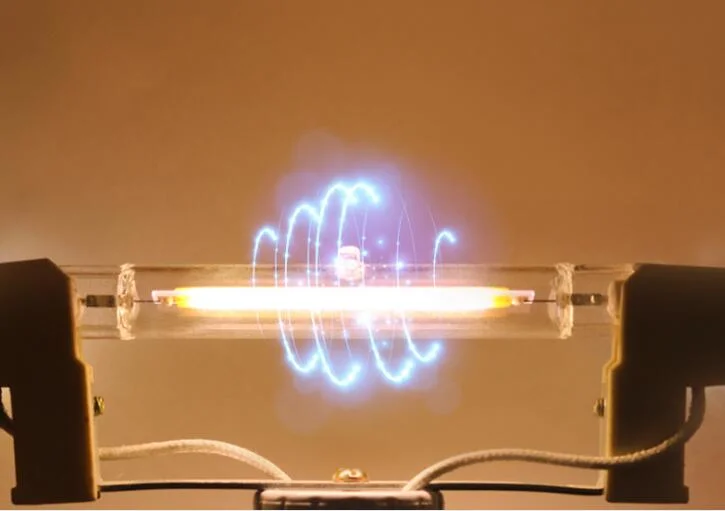 R7s COB LED Lamp Bulb Glass Tube Horizontal Insertion LED Bulb 8W and 10W 118mm