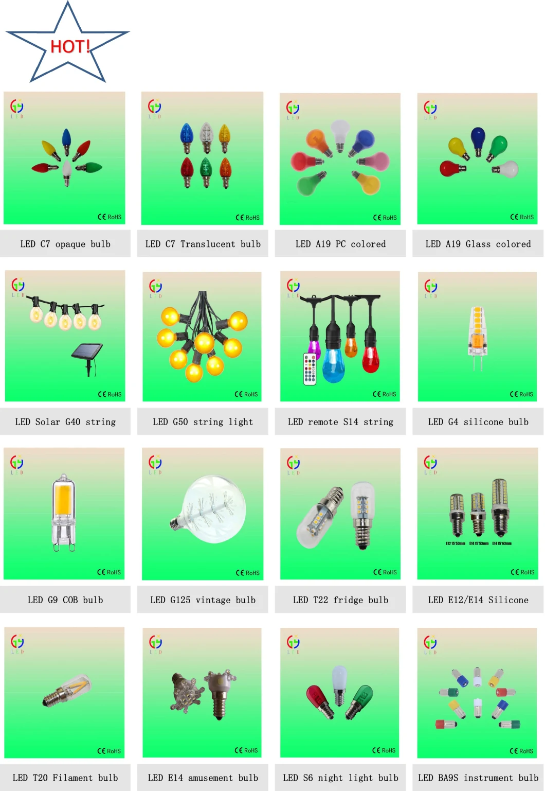 Dimmable LED S14 Sign Bulbs, Dimmable LED S14 String Light Bulb, LED S14 Billboard Light Lamp