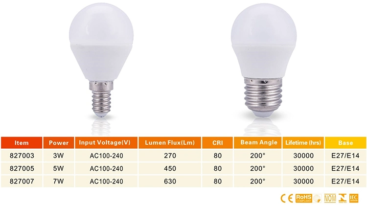 High Lumen Free Sample LED Bulb 5W E27 E14 Bulb