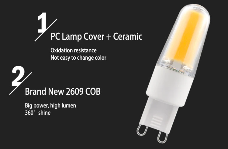 Flicker Free 220V 120V Cool White Daylight 350 Lumen 3.5 Wattage LED Capsule Bulb G9