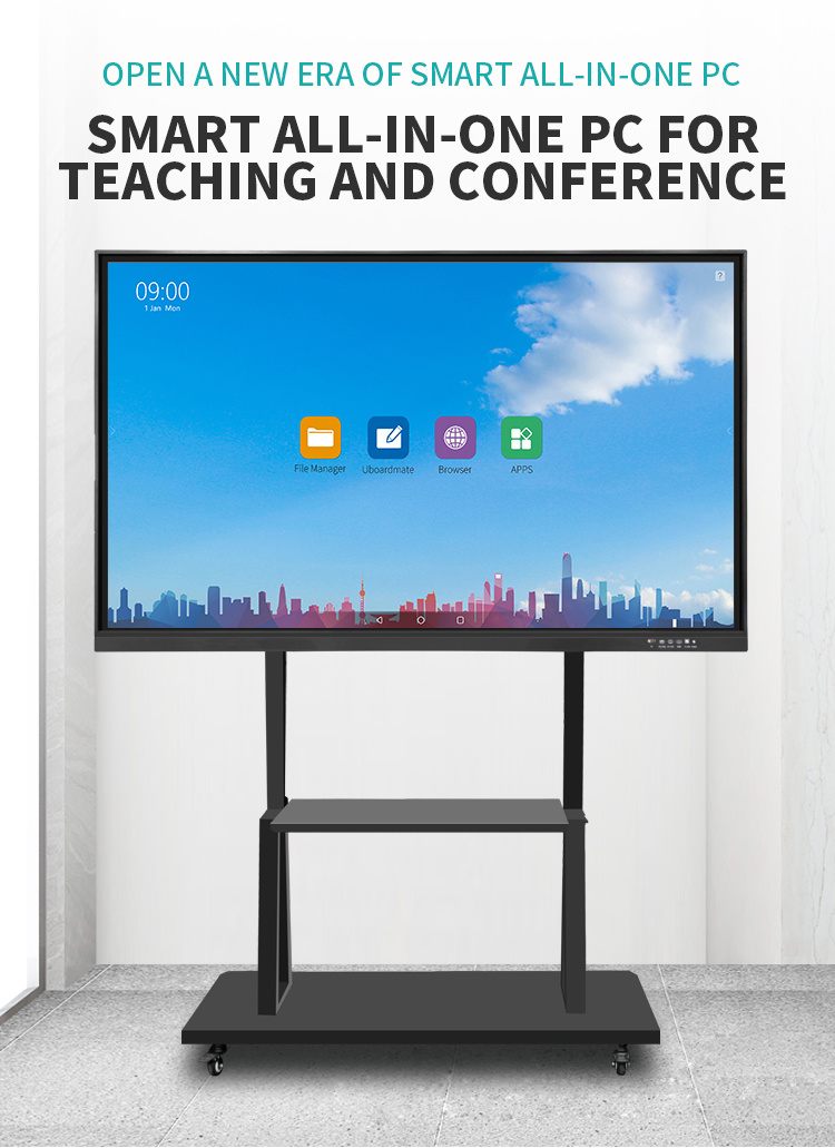 43 Inch IR All in One Smart Board Touch Screen Interactive Whiteboard