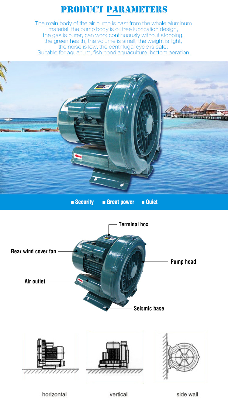 1-10HP Swimming Pool Vacuum Active Aqua Air Blower