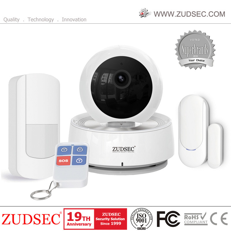 WiFi Camera Alarm System with 1.0 Megapixel, 3.6mm Lens