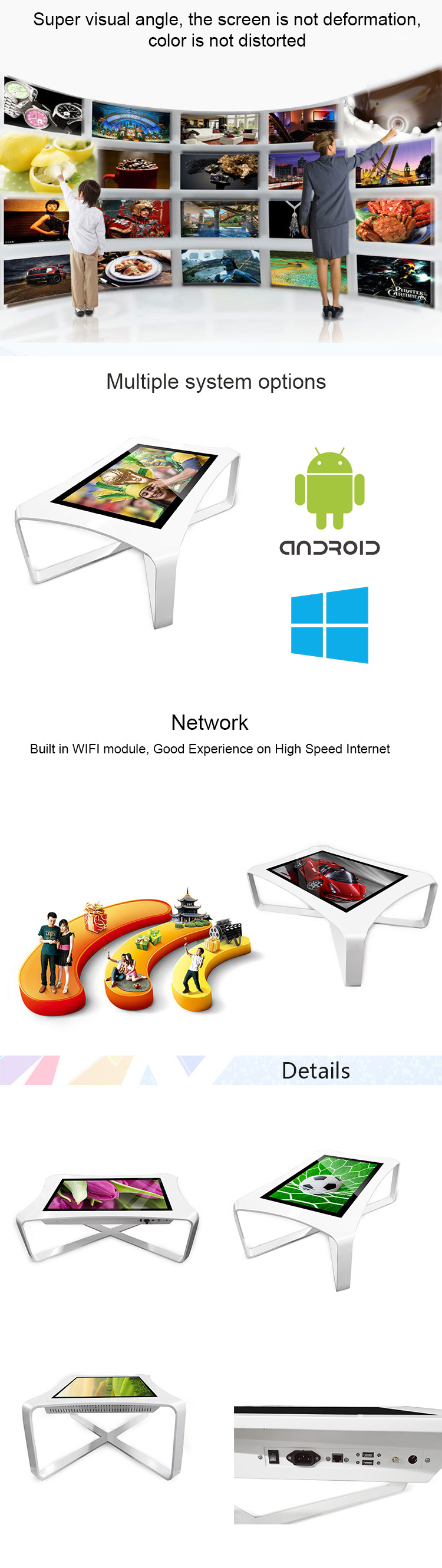 Floor Stand Scree Network WiFi Commercial Digital Signage Kiosk