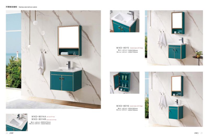 Modern Wall Mounted LED Light Mirror Cabinet Bathroom Cabinet