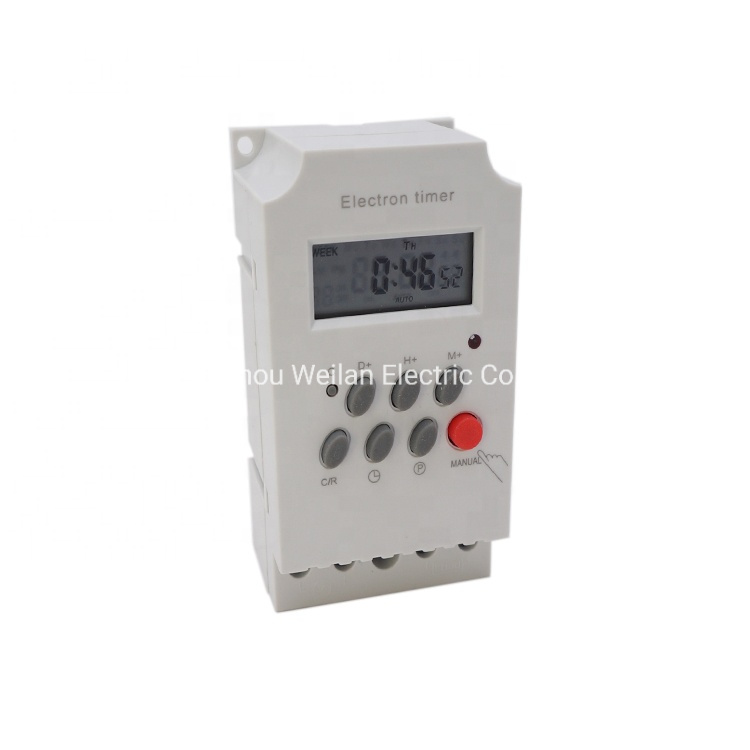 Panel-Mount Digital Programmable Timer LCD Display AC Type
