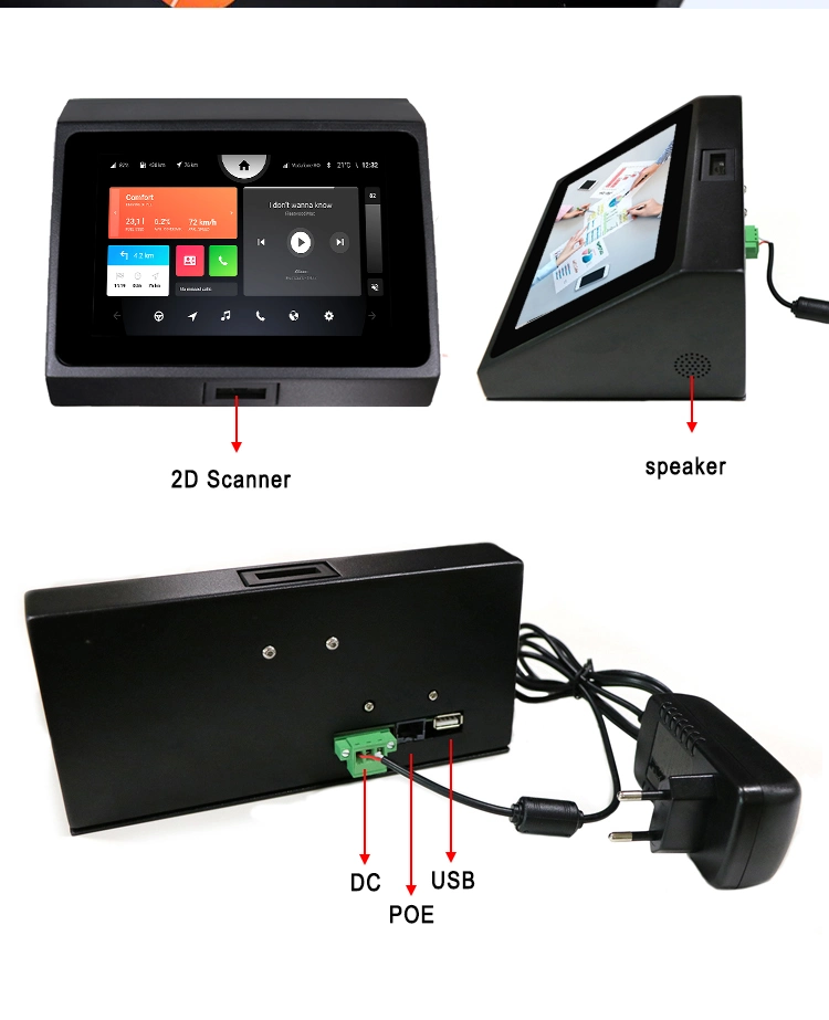Industrial Automation Tablet 7 Inch Android Wall Mounted Tablet PC with 2D Scanner