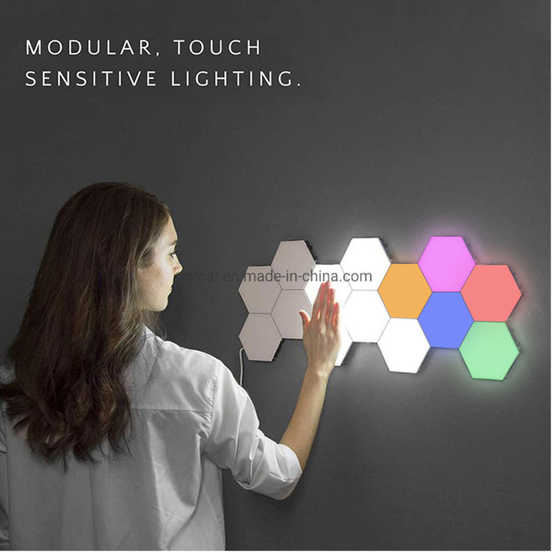 Modular Touch Magnetic Wall Lamp Creative Home Decor Color Night Lamp Quantum Touch Sensor Light
