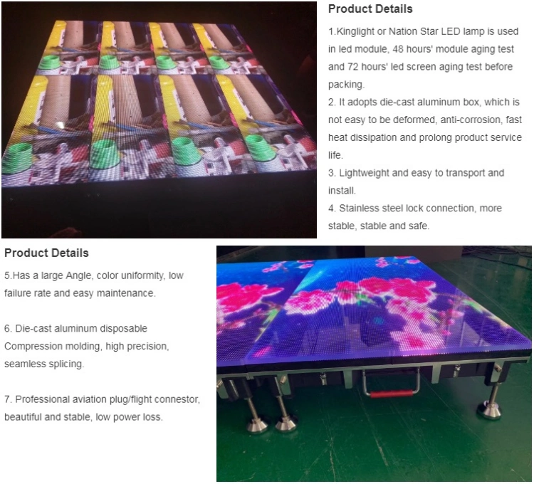 P4.81 Video Dance Floor LED Screen Interactive Dance Floor Display Support Kid Games